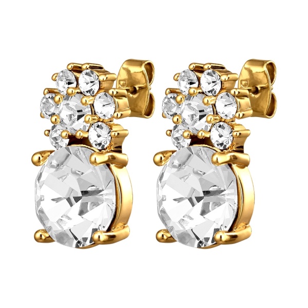 Dyrberg Kern Beckia Gold Earrings - Crystal